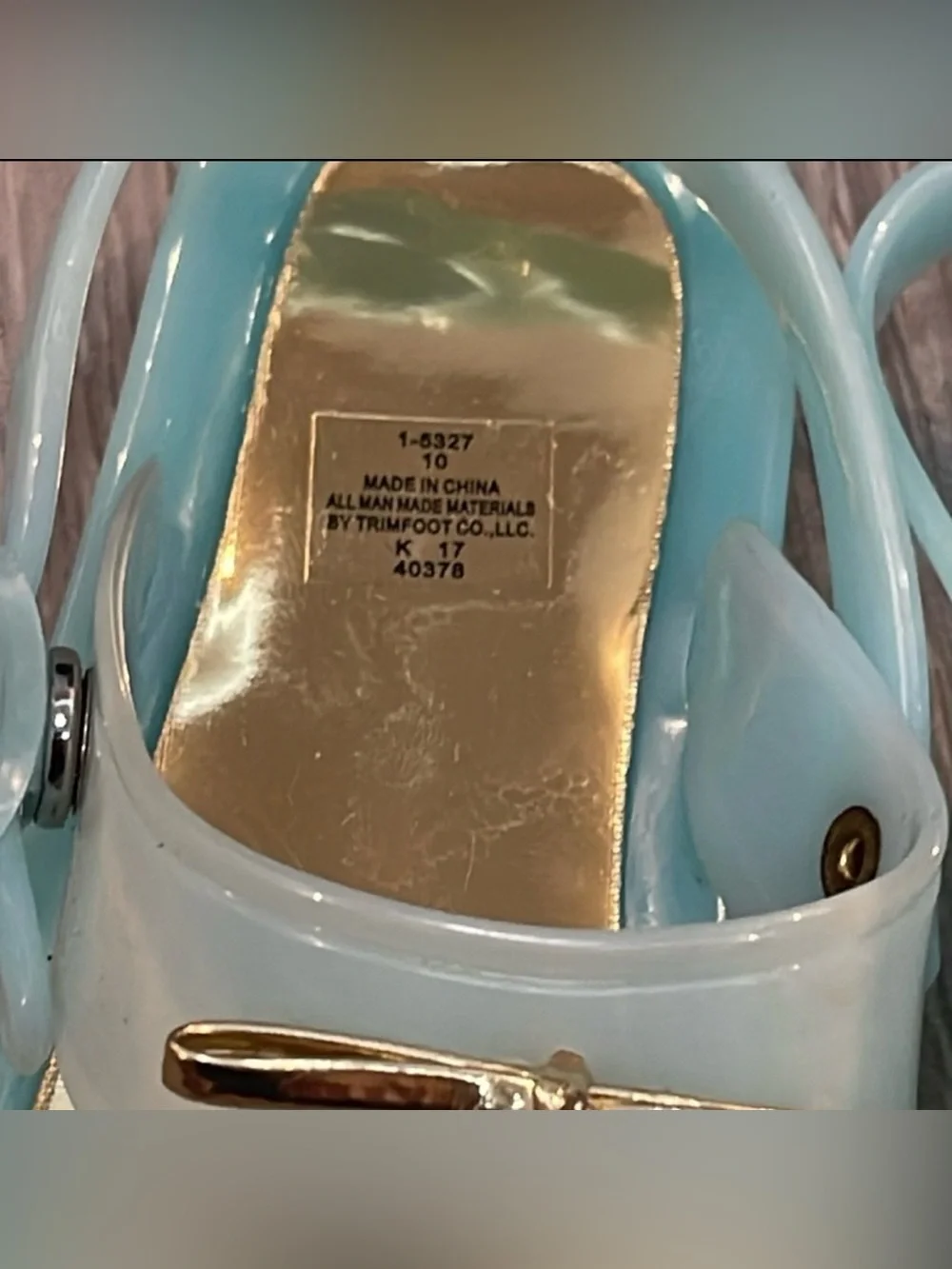 NWT Baby Deer Aqua Jelly Sandals Size 10